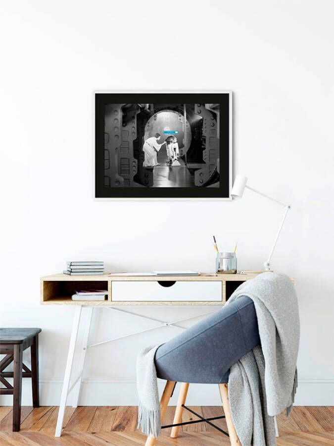 Komar Wanddecoratie Star Wars Classic Leia R2D2 upload Wanddecoratie voor de kinderkamer zonder lijst