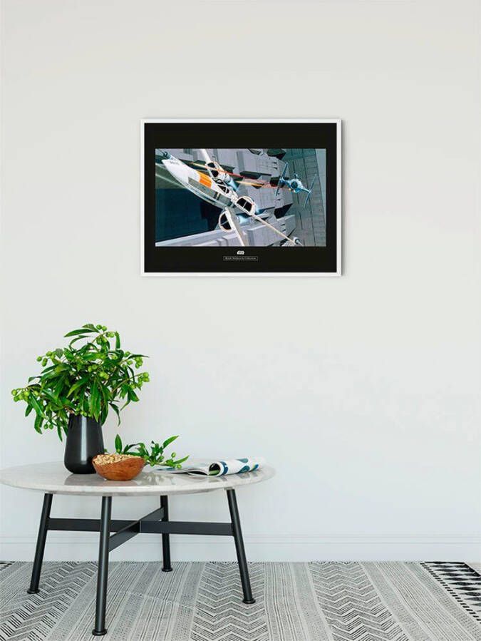 Komar Wanddecoratie Star Wars Classic RMQ X-Wing vs TIE-Fighter Wanddecoratie voor de kinderkamer zonder lijst (1 stuk)