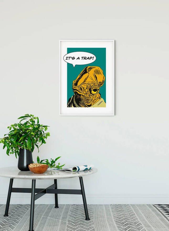 Komar Wanddecoratie Star Wars Classic stripverhaal aandeel Ackbar Wanddecoratie voor de kinderkamer zonder lijst (1 stuk)