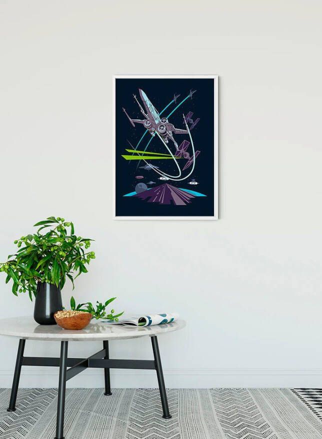Komar Wanddecoratie Star Wars Classic Vector X-Wing Wanddecoratie voor de kinderkamer zonder lijst (1 stuk)