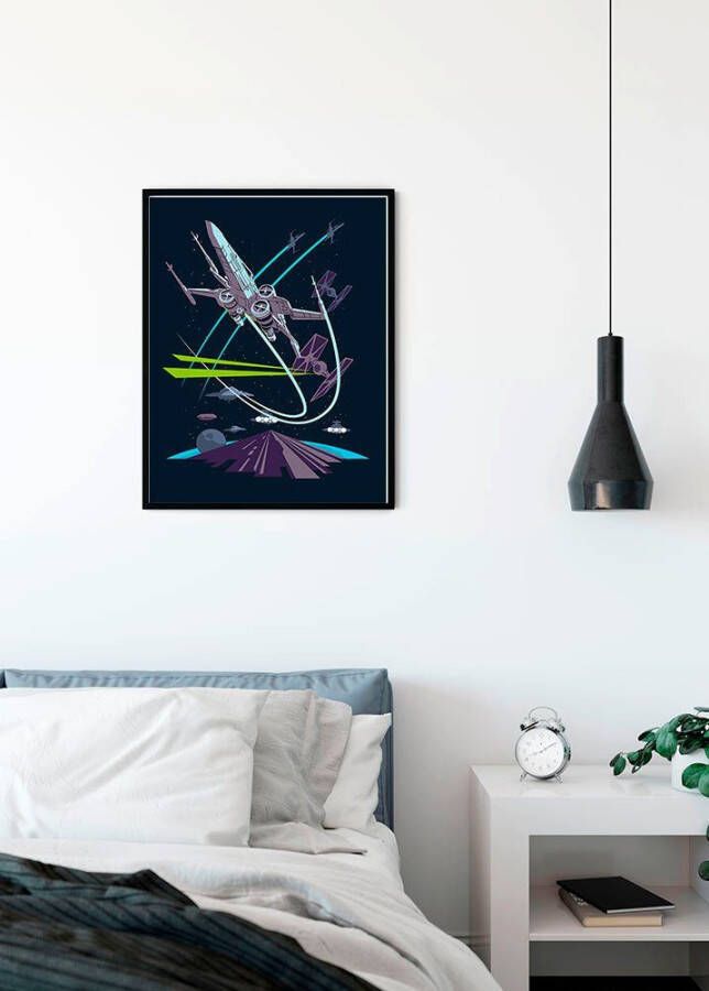 Komar Wanddecoratie Star Wars Classic Vector X-Wing Wanddecoratie voor de kinderkamer zonder lijst (1 stuk)