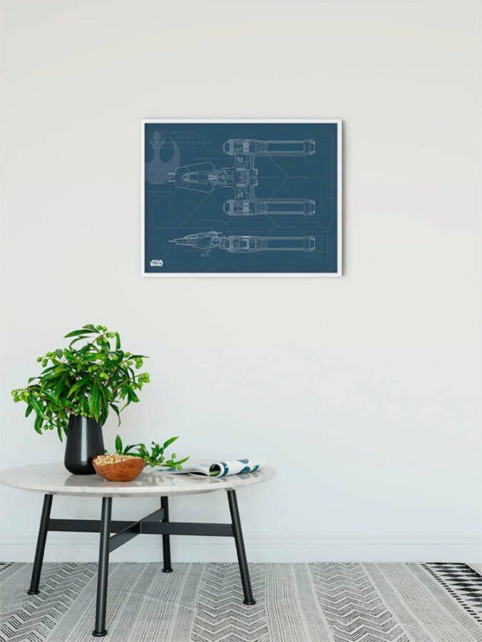 Komar Poster Star Wars EP9 Blueprint Y-Wing Kinderkamer slaapkamer woonkamer