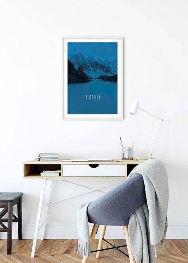 Komar Poster Word Lake in Motion blue Kinderkamer slaapkamer woonkamer