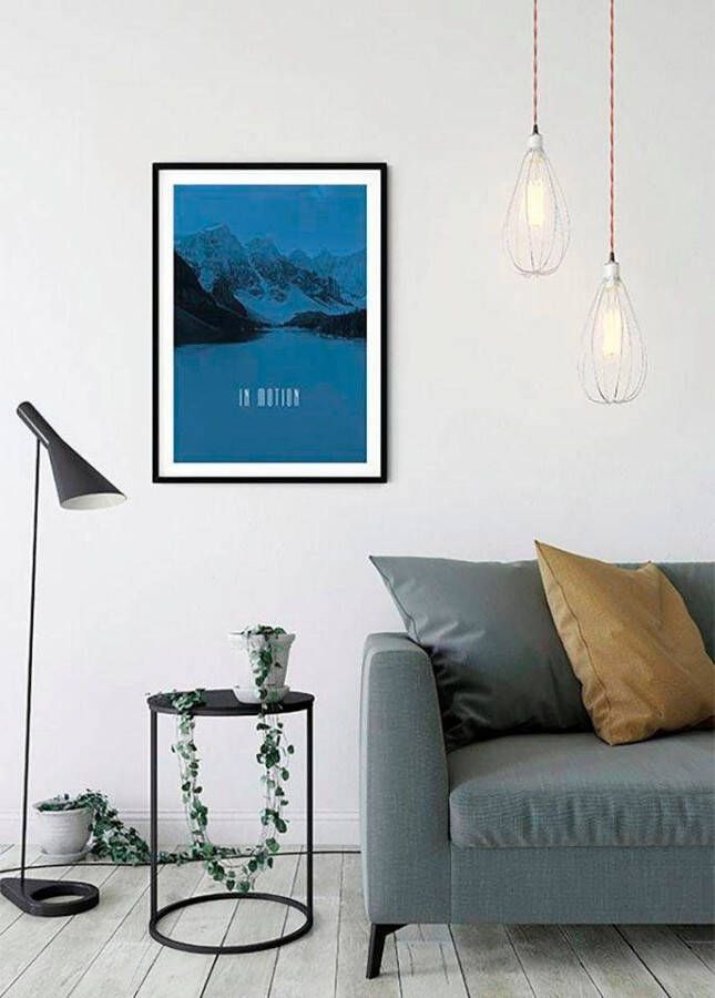 Komar Poster Word Lake in Motion blue Kinderkamer slaapkamer woonkamer