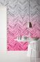 Komar Herringbone Pink Vlies Fotobehang 400x250cm 4-banen - Thumbnail 2