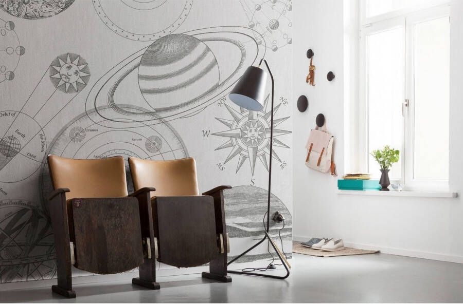 Komar Vliesbehang Digitale print vlies Cosmos Sketch Afmeting 300 x 280 cm