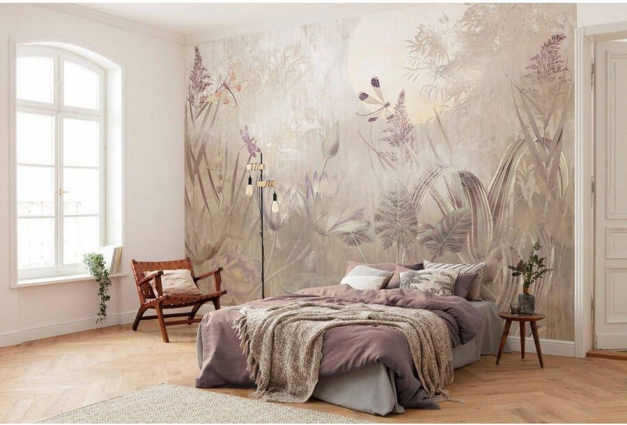 Komar Vliesbehang Digitale print vlies Dragonfly Pond Afmeting 350 x 250 cm (1 stuk)