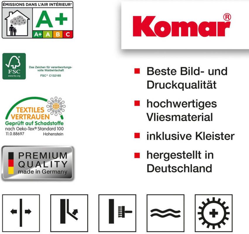 Komar Vliesbehang Digitale print vlies Hamlet Afmeting 200 x 250 cm (1 stuk)