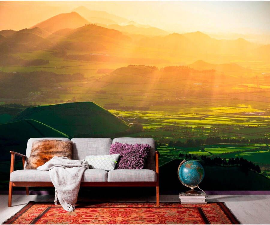 Komar Vliesbehang Digitale print vlies Crater Land Afmeting 300 x 200 cm (1 stuk)