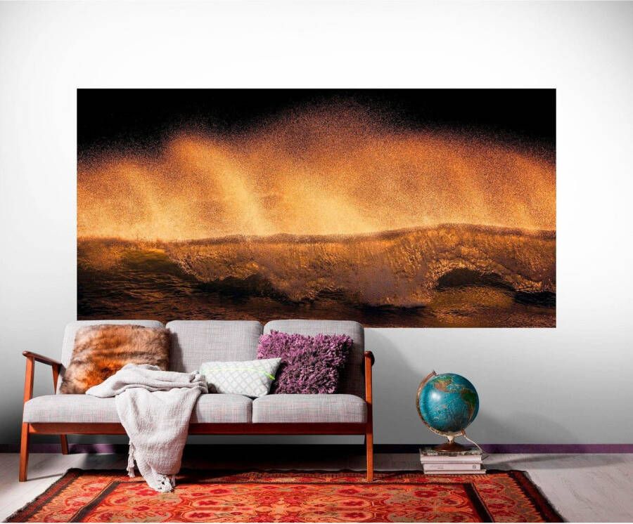 Komar Vliesbehang Digitale print vlies Golden Wave Afmeting 200 x 100 cm (1 stuk)