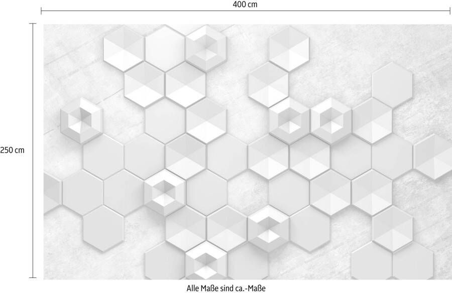 Komar Vliesbehang Hexagon Concrete (1 stuk)
