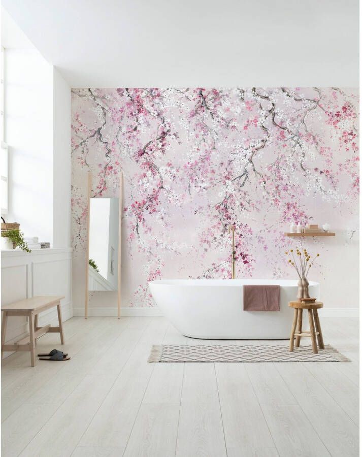 Komar Vliesbehang Digitale print vlies Kirschblüten Afmeting 300 x 280 cm