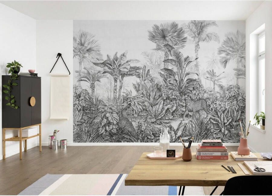 Komar Vliesbehang Digitale print vlies Léopards Afmeting 350 x 250 cm (1 stuk)