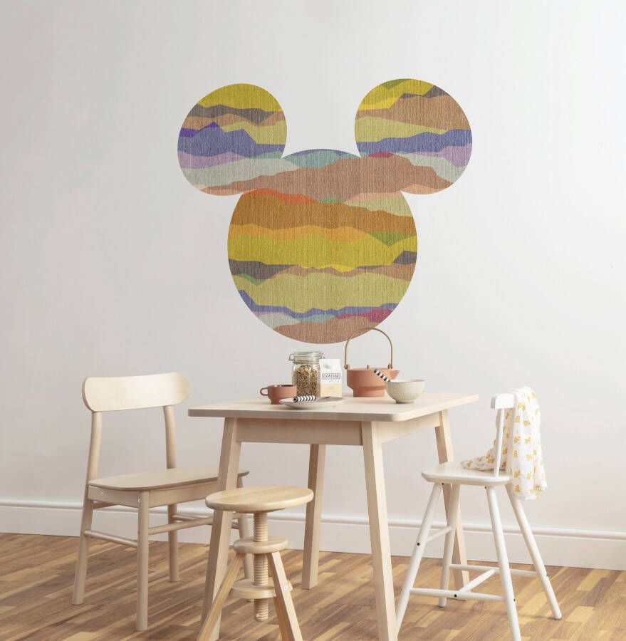 Komar Vliesbehang Mickey Head 125 x 125 cm (breedte x hoogte) rond en zelfklevend (1 stuk)