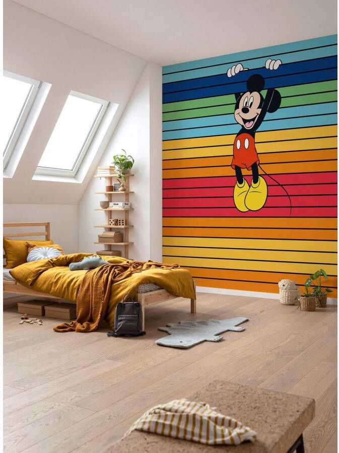 Komar Vliesbehang Mickey Magic Rainbow (1 stuk)