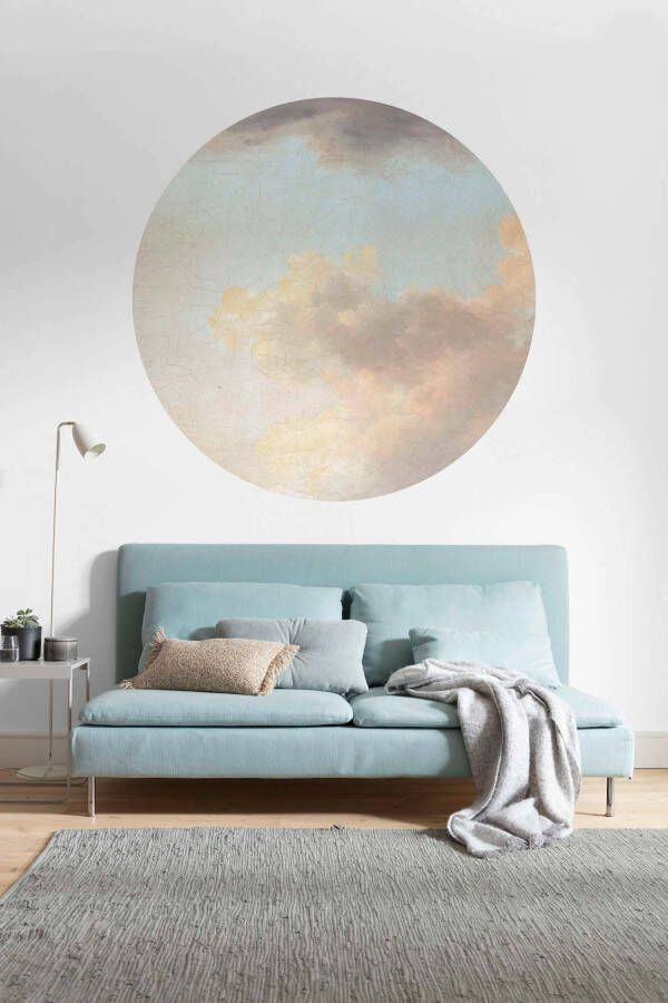 Komar Vliesbehang Relic Clouds 125 x 125 cm (breedte x hoogte) rond en zelfklevend (1 stuk)