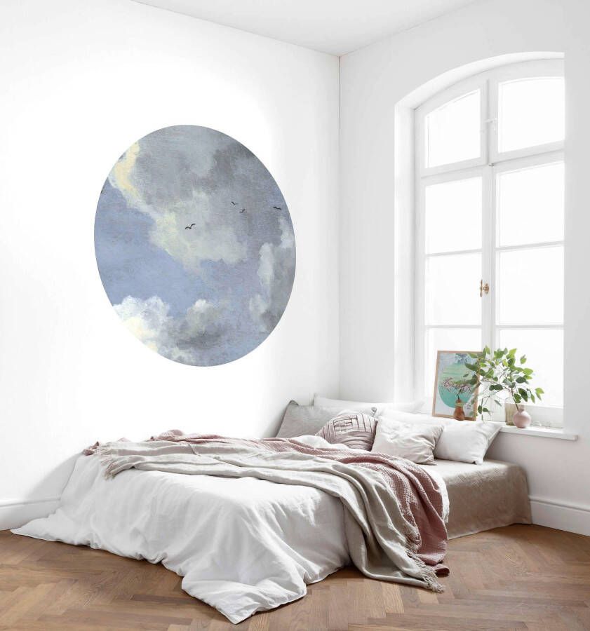 Komar Vliesbehang Simply sky 125 x 125 cm (breedte x hoogte) rond en zelfklevend (1 stuk)