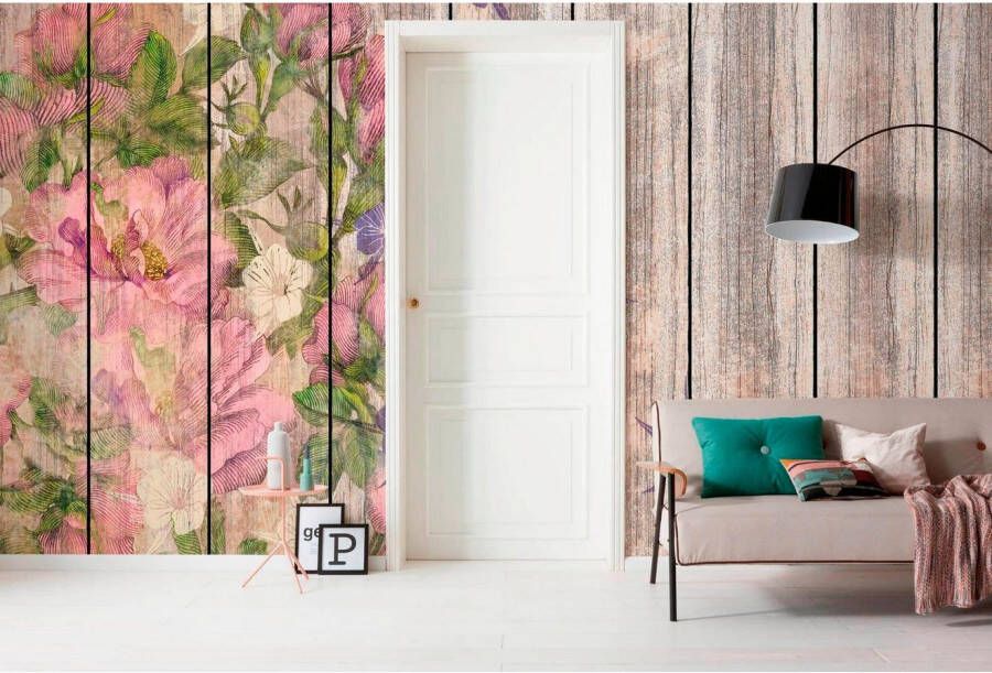 Komar Vliesbehang Vintage rose (breedte x hoogte) vliesbehang 100 cm baanbreedte (1 stuk)