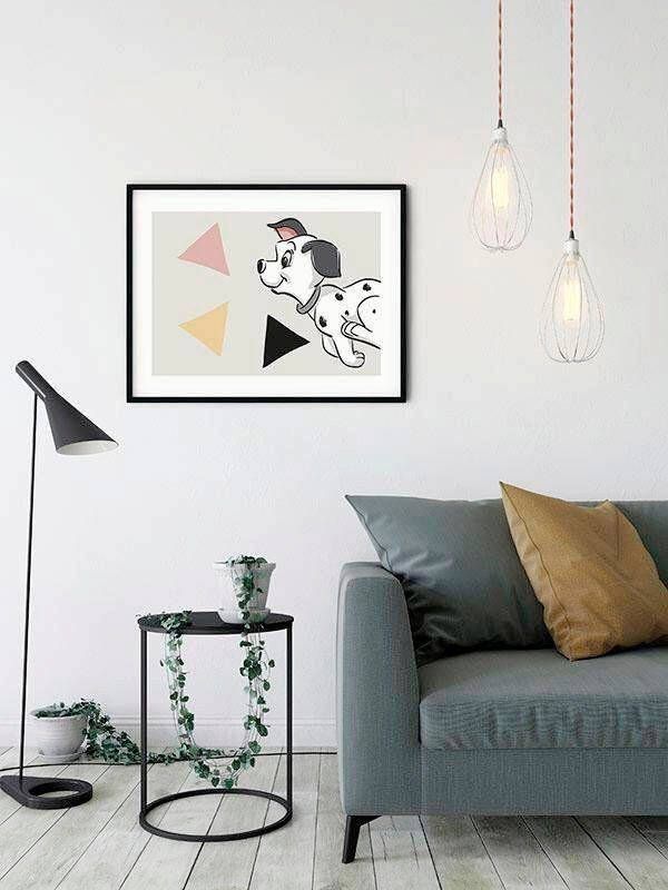 Komar Wanddecoratie 101 dalmatiër Angles Landscape Wanddecoratie voor de kinderkamer zonder lijst (1 stuk)