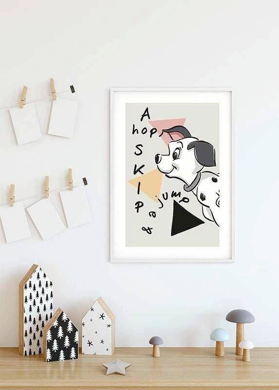 Komar Wanddecoratie 101 dalmatiër Angles Wanddecoratie voor de kinderkamer zonder lijst