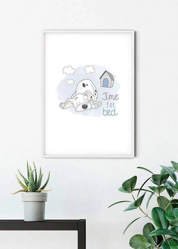 Komar Wanddecoratie 101 dalmatiër Bedtime Wanddecoratie voor de kinderkamer zonder lijst