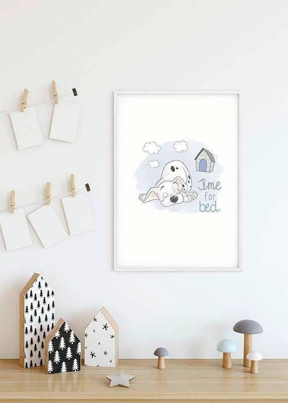 Komar Wanddecoratie 101 dalmatiër Bedtime Wanddecoratie voor de kinderkamer zonder lijst