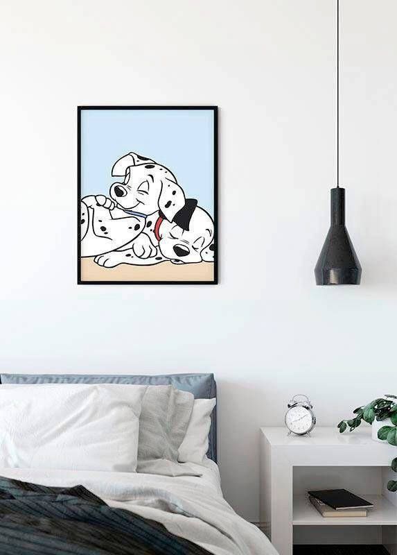 Komar Wanddecoratie 101 dalmatiër Cuddle Wanddecoratie voor de kinderkamer zonder lijst