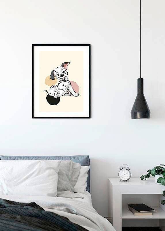 Komar Wanddecoratie 101 dalmatiër stippen Wanddecoratie voor de kinderkamer zonder lijst