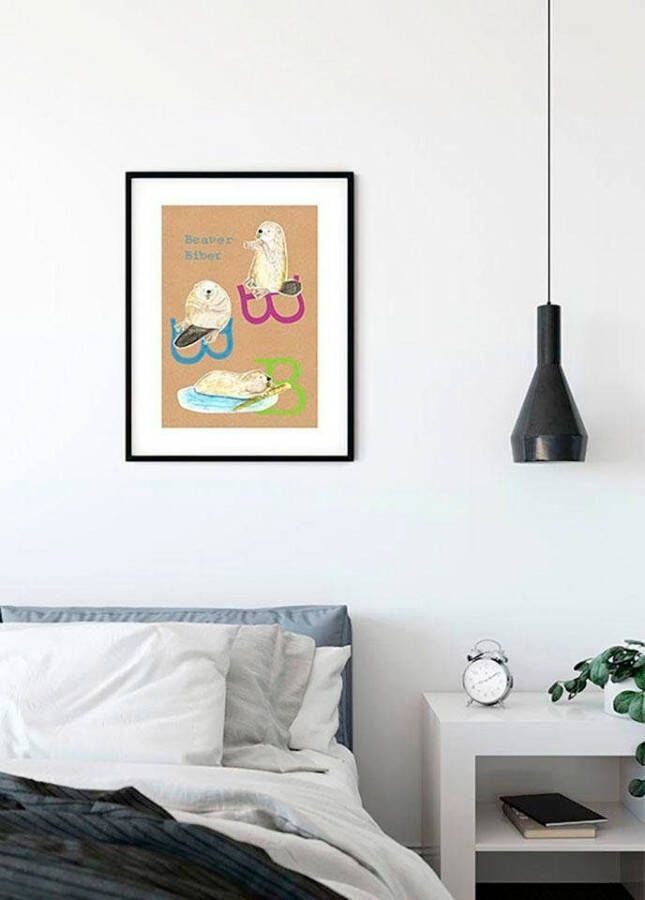 Komar Wanddecoratie ABC animal B Wanddecoratie zonder lijst (1 stuk)