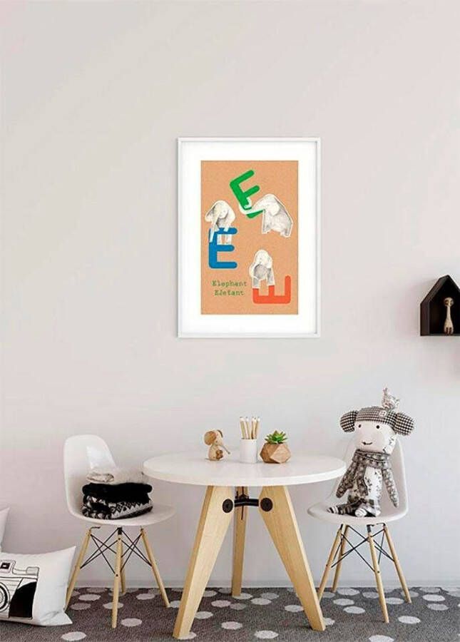 Komar Wanddecoratie ABC animal E Wanddecoratie zonder lijst (1 stuk)