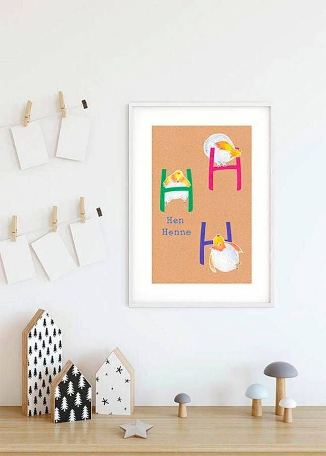 Komar Wanddecoratie ABC animal H Wanddecoratie zonder lijst (1 stuk)