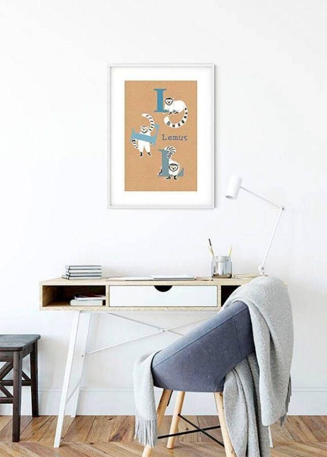 Komar Wanddecoratie ABC animal L Wanddecoratie zonder lijst (1 stuk)