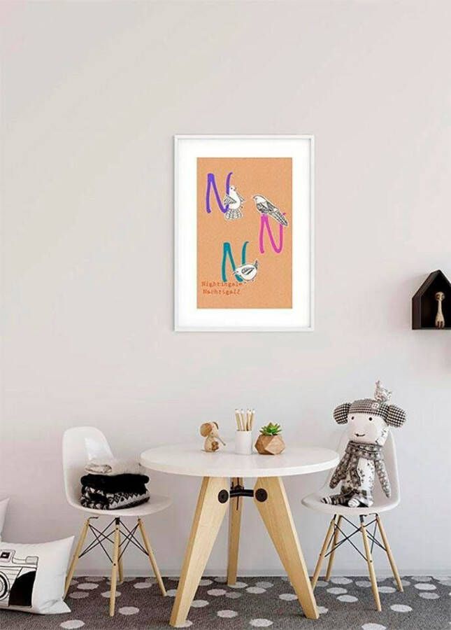 Komar Wanddecoratie ABC animal N Wanddecoratie zonder lijst (1 stuk)
