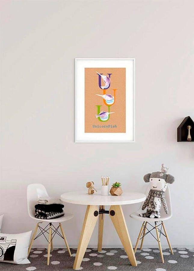 Komar Wanddecoratie ABC Animal U Wanddecoratie zonder lijst (1 stuk)