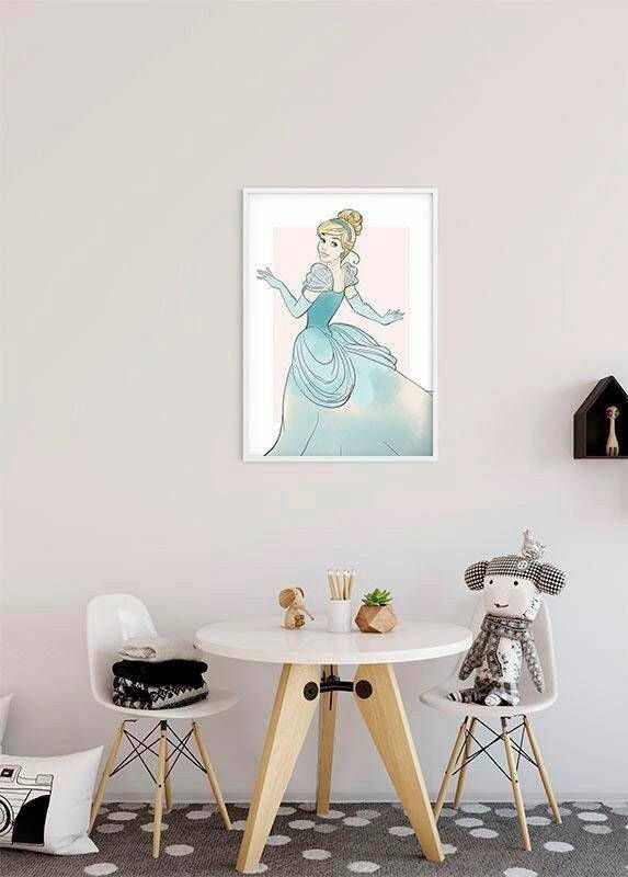 Komar Wanddecoratie Assepoester Beauty Wanddecoratie voor de kinderkamer zonder lijst (1 stuk)