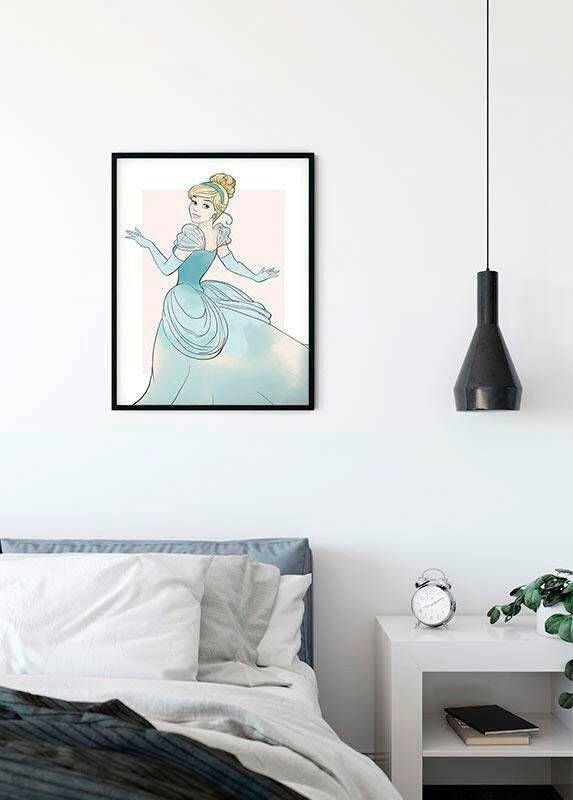 Komar Wanddecoratie Assepoester Beauty Wanddecoratie voor de kinderkamer zonder lijst (1 stuk)