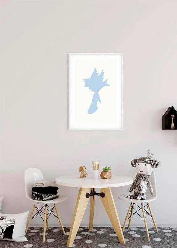 Komar Wanddecoratie Assepoester Bird Wanddecoratie voor de kinderkamer zonder lijst (1 stuk)