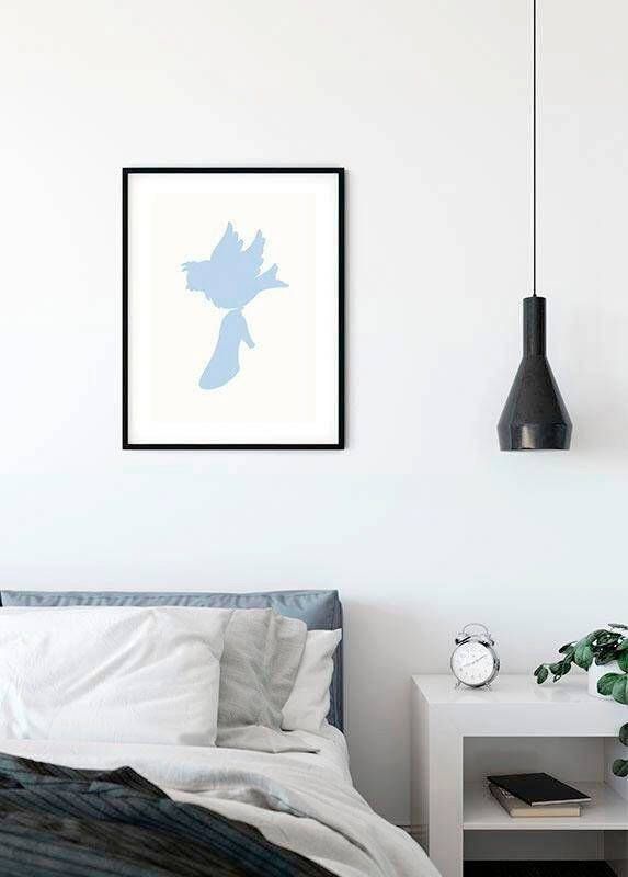Komar Wanddecoratie Assepoester Bird Wanddecoratie voor de kinderkamer zonder lijst (1 stuk)