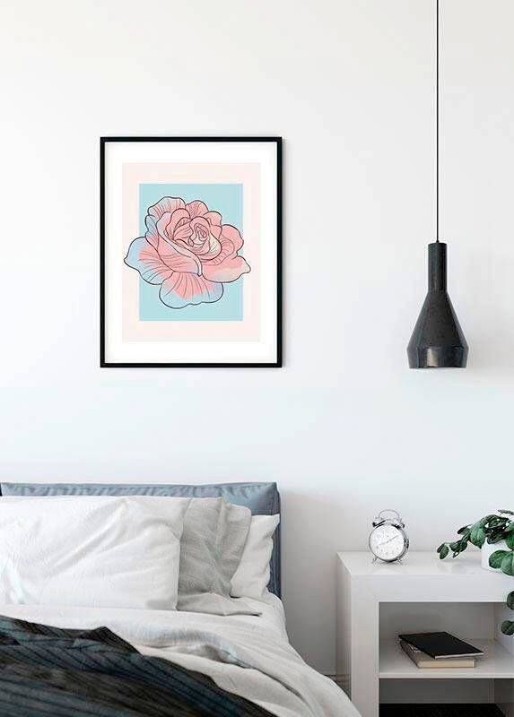 Komar Wanddecoratie Assepoester Roos Wanddecoratie voor de kinderkamer zonder lijst (1 stuk)