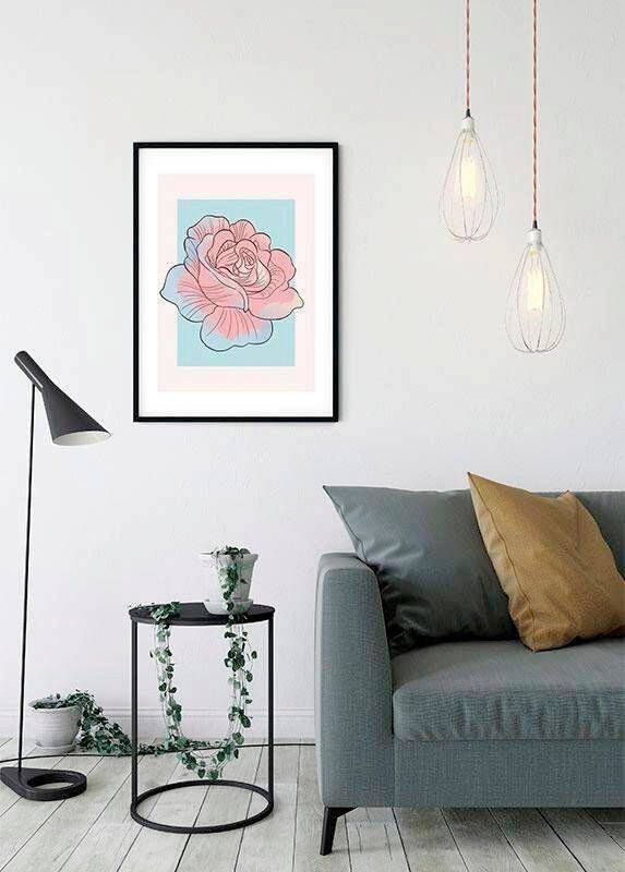 Komar Wanddecoratie Assepoester Roos Wanddecoratie voor de kinderkamer zonder lijst (1 stuk)