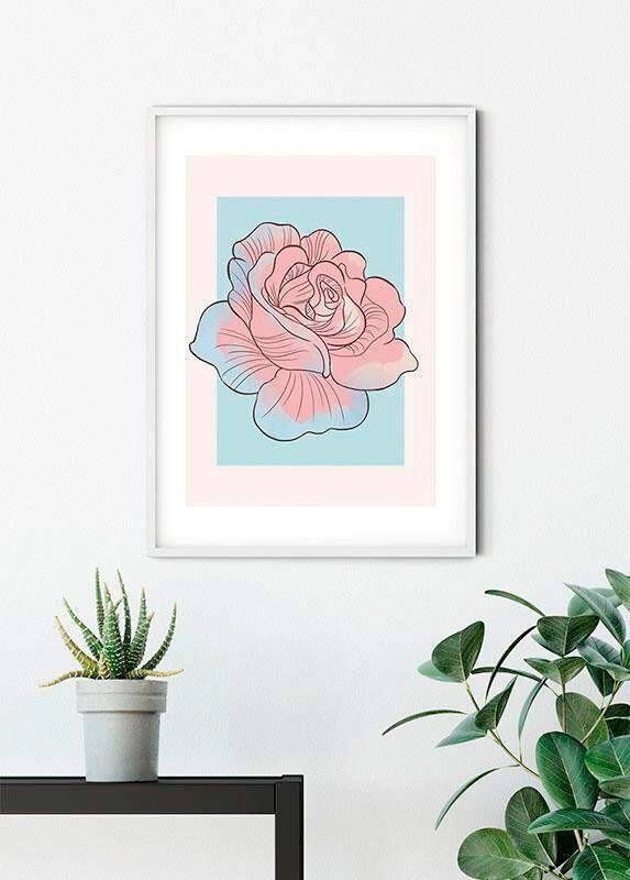 Komar Wanddecoratie Assepoester Roos Wanddecoratie voor de kinderkamer zonder lijst (1 stuk)