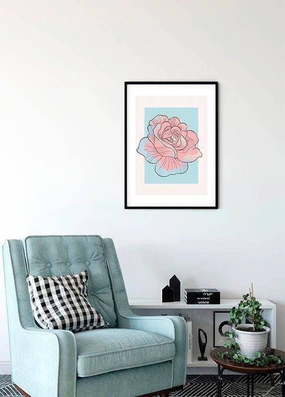 Komar Wanddecoratie Assepoester Roos Wanddecoratie voor de kinderkamer zonder lijst (1 stuk)