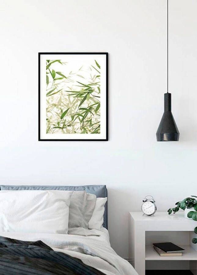 Komar Wanddecoratie Bamboe Leaves Wanddecoratie zonder lijst (1 stuk)