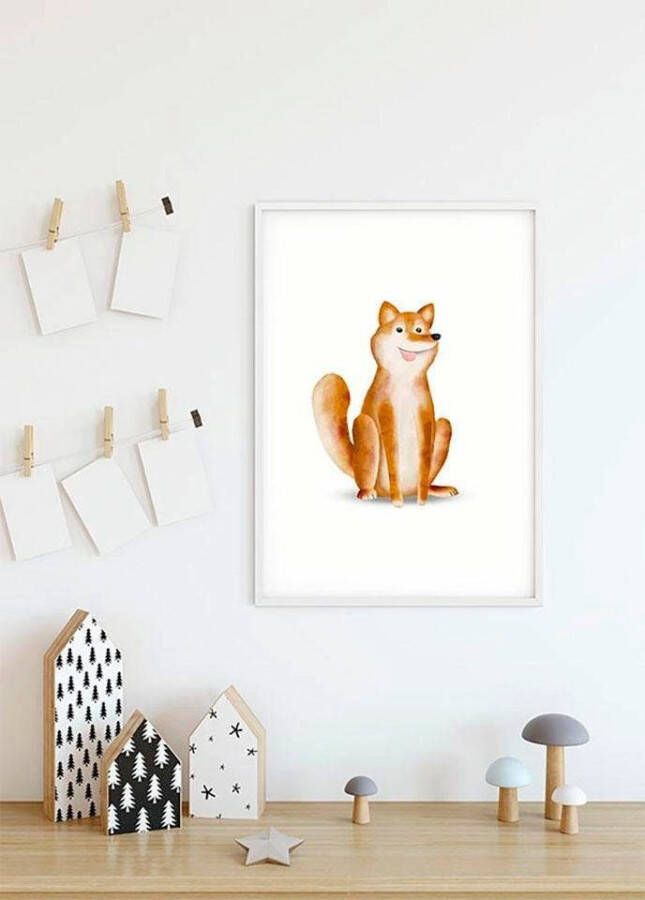 Komar Wanddecoratie Cute animal Dog Wanddecoratie zonder lijst (1 stuk)