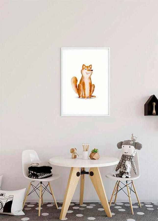 Komar Wanddecoratie Cute animal Dog Wanddecoratie zonder lijst (1 stuk)