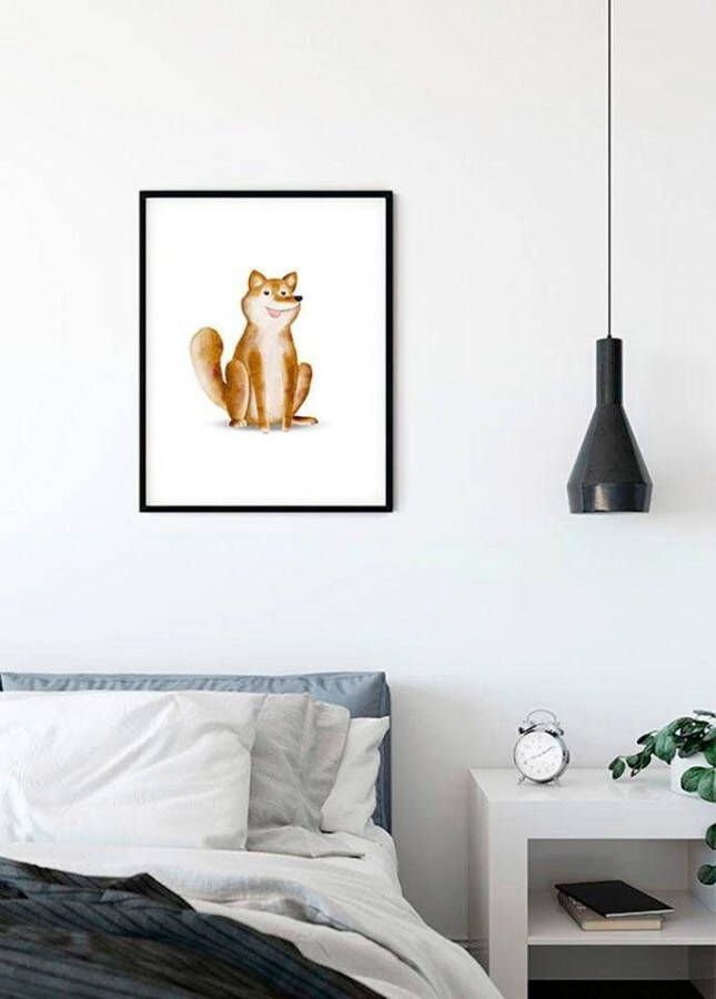 Komar Wanddecoratie Cute animal Dog Wanddecoratie zonder lijst (1 stuk)