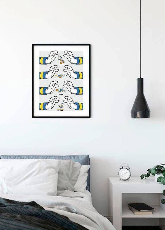 Komar Wanddecoratie Donald Duck Hands Wanddecoratie voor de kinderkamer zonder lijst (1 stuk)