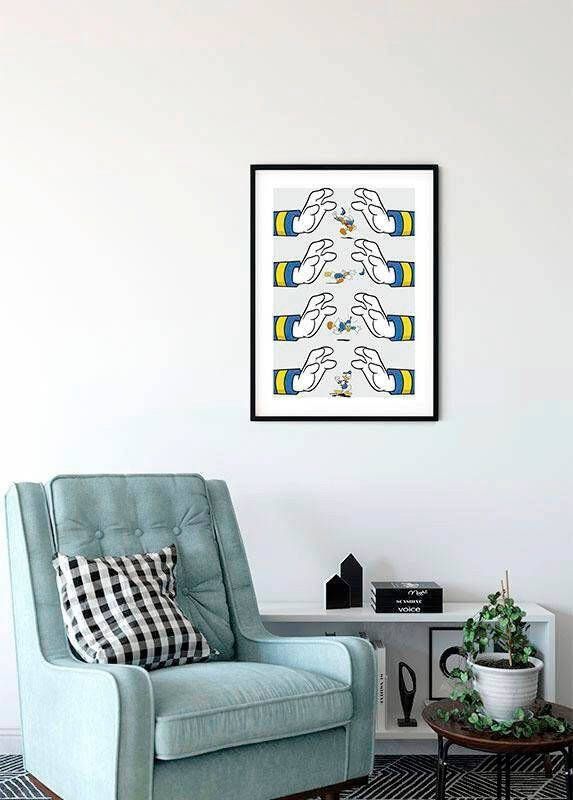 Komar Wanddecoratie Donald Duck Hands Wanddecoratie voor de kinderkamer zonder lijst (1 stuk)