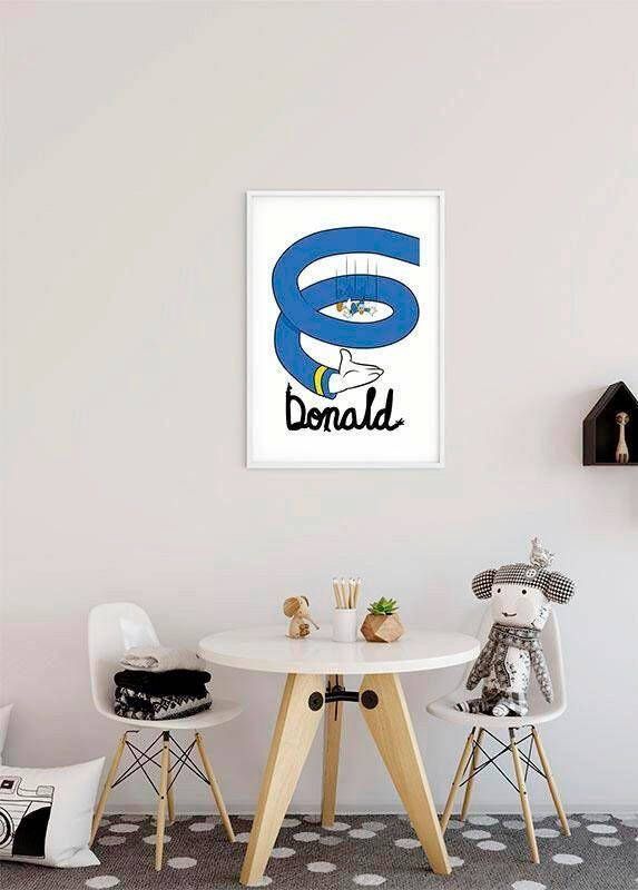 Komar Wanddecoratie Donald Duck spiraal Wanddecoratie voor de kinderkamer zonder lijst (1 stuk)
