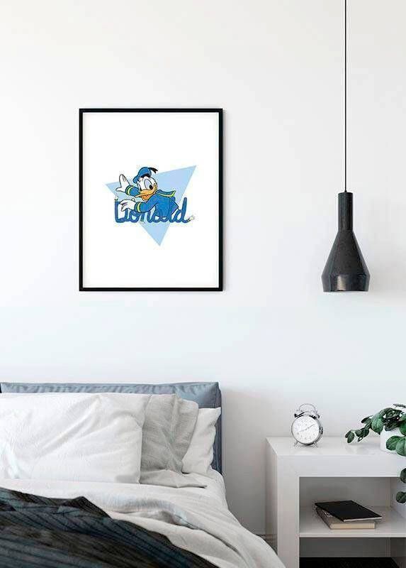 Komar Wanddecoratie Donald Duck Triangle Wanddecoratie voor de kinderkamer zonder lijst (1 stuk)